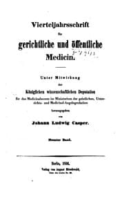 Tapa de Vierteljahrsschrift für gerichtliche Medizin und öffentliches Sanitätswesen
