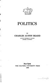 Tapa de Politics a lecture delivered at Columbia university in the series on science, philosophy and art
