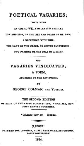 Tapa de Poetical vagaries