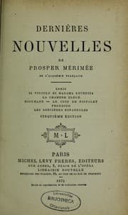 Tapa de Dernières nouvelles de Prosper mérimée ...