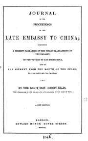 Tapa de Journal of the proceedings of the late embassy to China