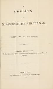 Tapa de A sermon on non-essensialism [!] and the war