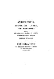 Tapa de Isocratis Orationes et epistolae