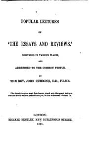 Tapa de Popular lectures on 'the Essays and reviews'