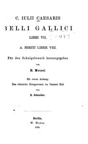 Tapa de Belli Gallici Libri VII A.: Hirtü Liber VIII