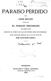 Tapa de El paraíso perdido