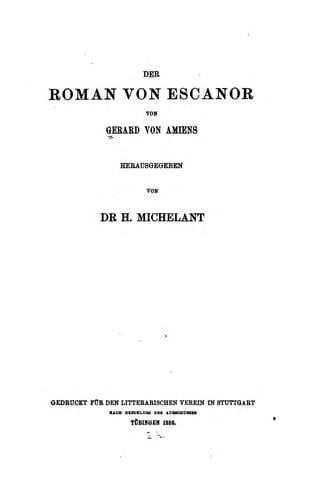 Tapa de Der Roman von Escanor