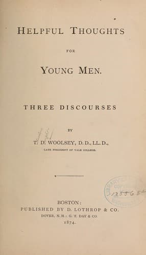 Tapa de Helpful thoughts for young men