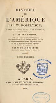 Tapa de Histoire de l'Amérique
