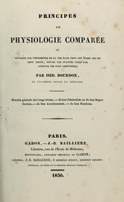 Tapa de Principes de physiologie comparée