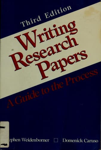 Tapa de Writing research papers