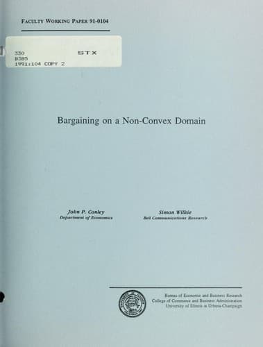 Tapa de Bargaining on a non-convex domain