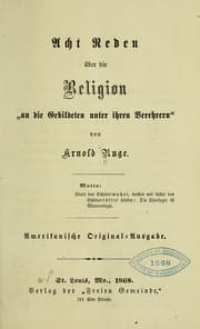 Tapa de Acht reden über die religion "an die gebildeten unter ihren verehrern"