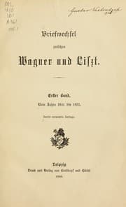 Tapa de Briefwechsel zwischen Wagner und Liszt