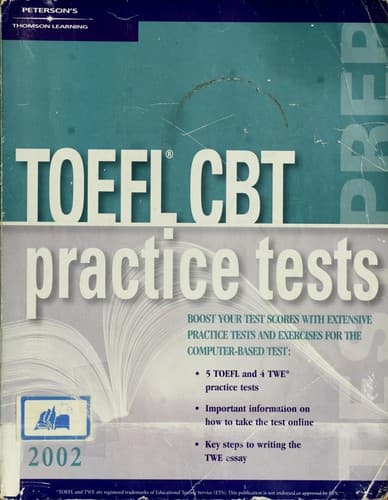 Tapa de TOEFL CBT practice tests