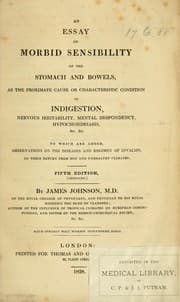Tapa de An essay on morbid sensibility of the stomach and bowels