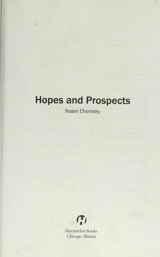 Tapa de Hopes and prospects