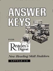 Tapa de Answer Keys for Reader's Digest New Reading Skill Builders