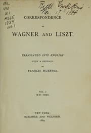Tapa de Correspondence of Wagner and Liszt
