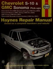 Tapa de Chevrolet S-10 & Blazer, GMC Sonoma, Jimmy & Envoy, Oldsmobile Bravada, Isuzu Hombre automotive repair manual