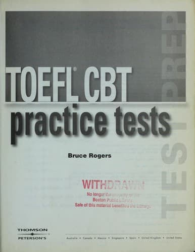Tapa de TOEFL CBT practice tests