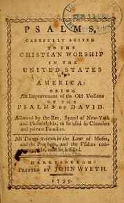 Tapa de Psalms, carefully suited to the Christian worship in the United States of America