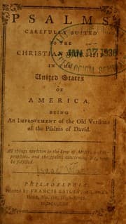 Tapa de Psalms, carefully suited to the Christian worship in the United     States of America