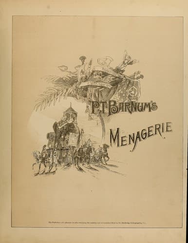 Tapa de P.T. Barnum's menagerie