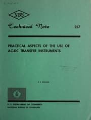 Tapa de Practical aspects of the use of AC-DC transfer instruments