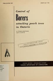Tapa de Control of borers attacking peach trees in Ontario