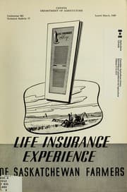 Tapa de Life insurance experience of Saskatchewan farmers