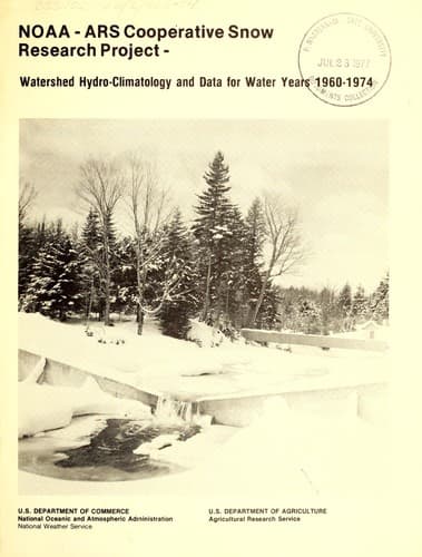 Tapa de NOAA-ARS cooperative snow research project