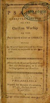 Tapa de Psalms carefully suited to the Christian worship in the United States of America