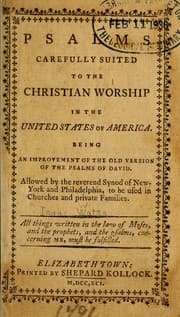 Tapa de Psalms, carefully suited to the Christian worship in the United States of America