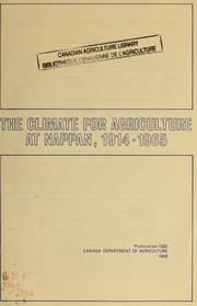 Tapa de The climate for agriculture at Nappan, 1914-1965