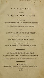 Tapa de A treatise on the hydrocele : containing an examination of all the usual methods of obtaining relief in that disease
