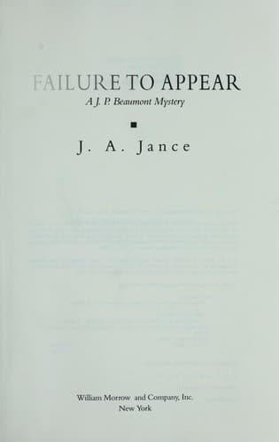 Tapa de Failure to appear