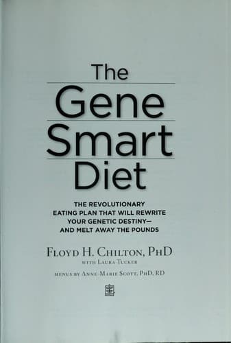 Tapa de The gene smart diet
