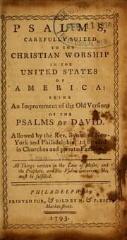 Tapa de Psalms carefully suited to the Christian worship in the United      States of America