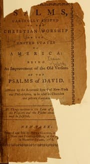 Tapa de Psalms, carefully suited to the Christian worship in the United     States of America