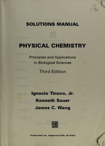 Tapa de Solutions manual, physical chemistry