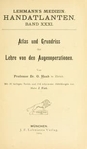 Tapa de Atlas und Grundriss der Lehre von den Augenoperationen