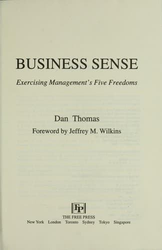 Tapa de Business Sense