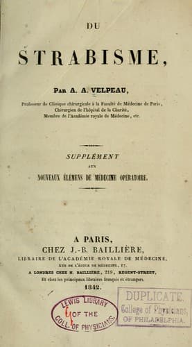 Tapa de Du strabisme