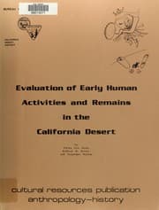 Tapa de Evaluation of early human activities and remains in the California desert