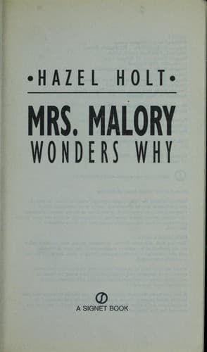 Tapa de Mrs. Malory wonders why