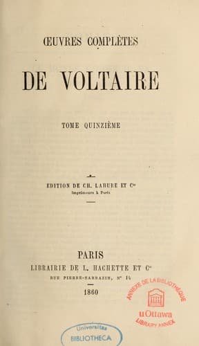 Tapa de Oeuvres complètes