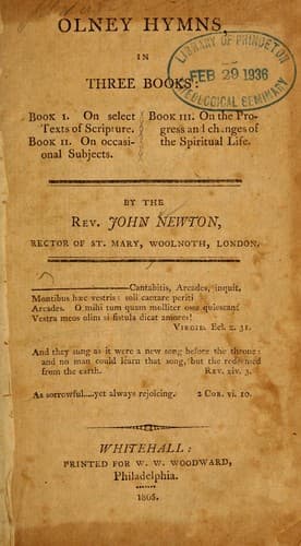Tapa de Olney hymns