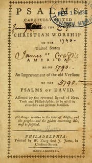 Tapa de Psalms, carefully suited to the Christian worship in the United States of America