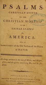 Tapa de Psalms, carefully suited to the Christian worship in the United     States of America